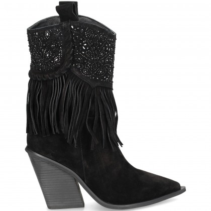 1/2 BOTA COWBOY ANTE NEGRO PRETO