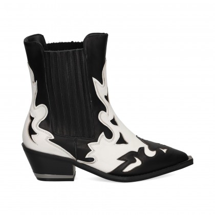 BOTIN COWBOY COMBI NEGRO PRETO