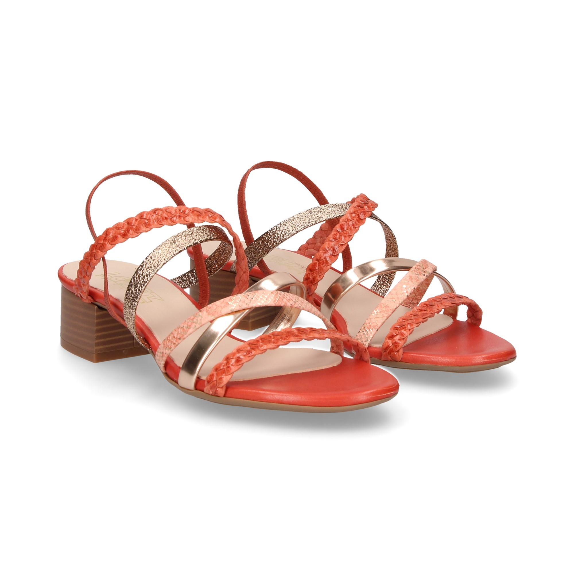 LÓPEZ Sandalias con tacón de Mujer 18179 ANARAIX TEJA