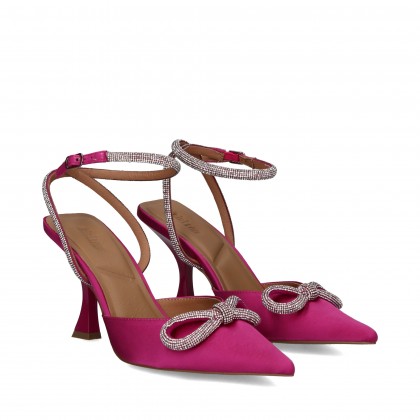 SIN TALON GILDA STRASS SATIN FUCSIA