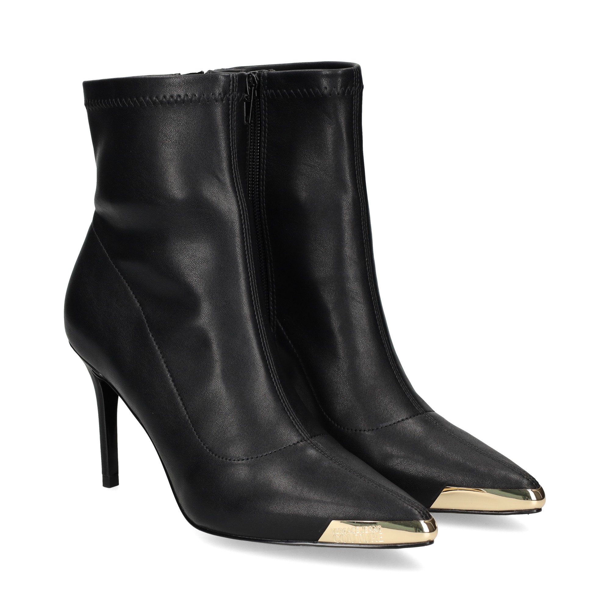 botin-punta-metal-piel-licra-negro