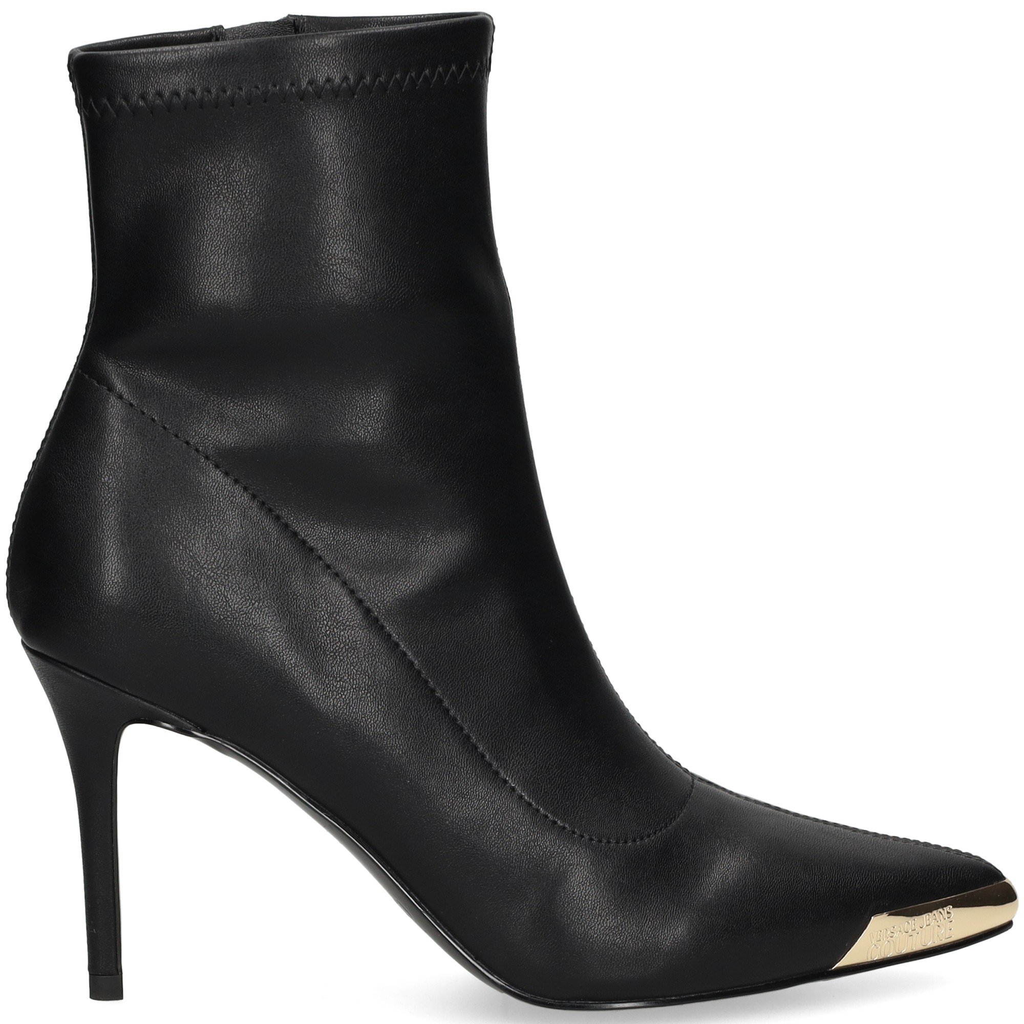 botin-punta-metal-piel-licra-negro