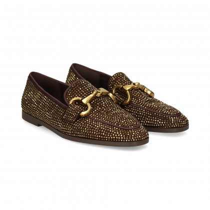 MOCASIN ESLABON TERCIOPELO MARRON