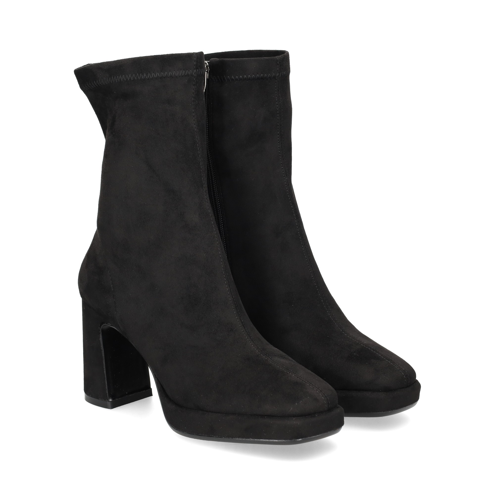 botin-plataforma-terciopelo-negro