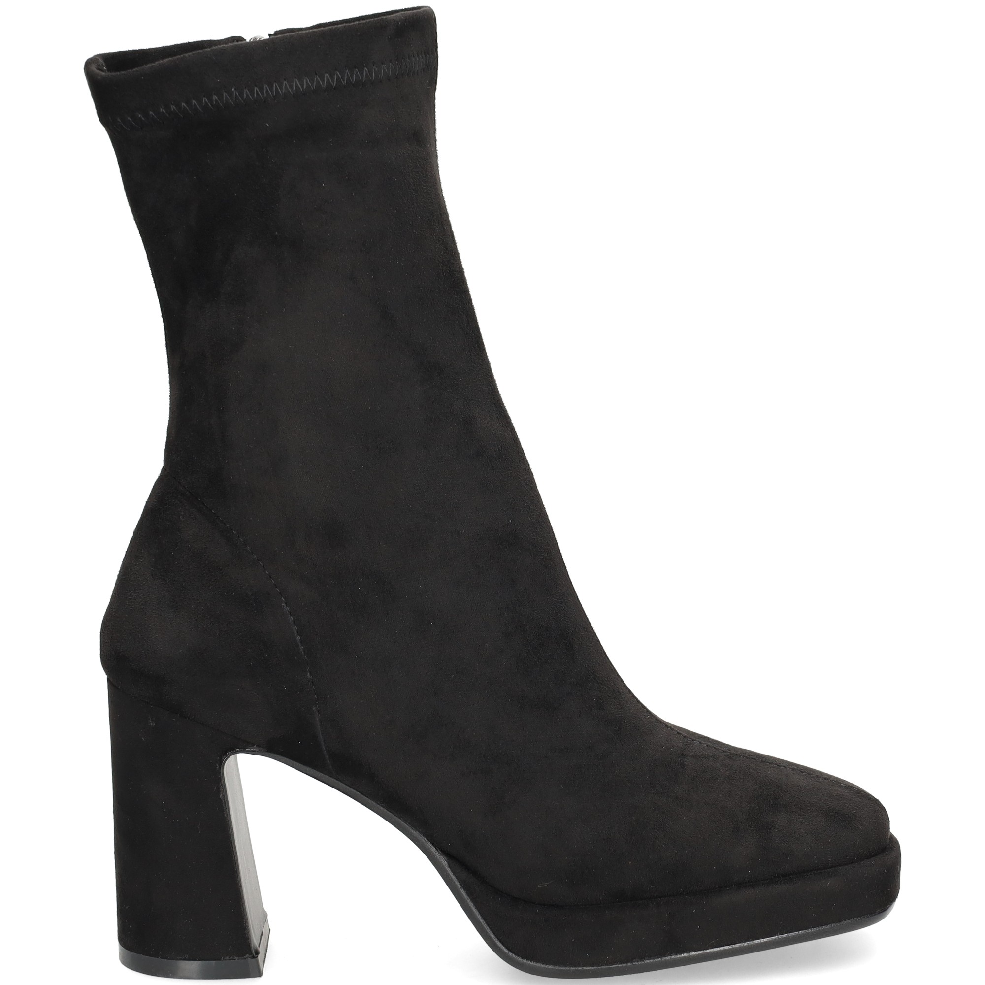 botin-plataforma-terciopelo-negro