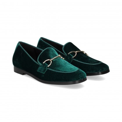 MOCASIN ADORNO TERCIOPELO VERDE