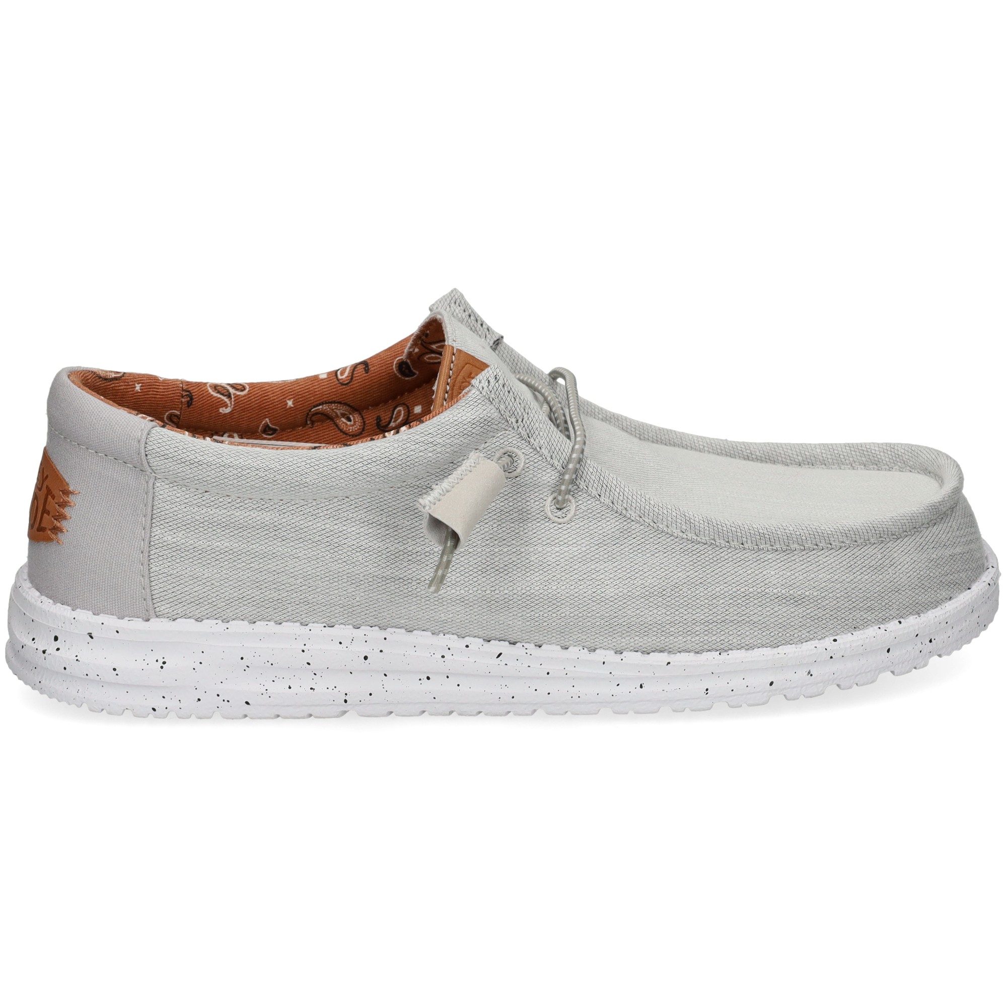 HEY DUDE Baskets pour hommes WALLY WASHED 007 LIGHT GREY