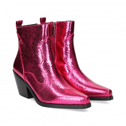 BOTIN COWBOY REPTIL FUCSIA