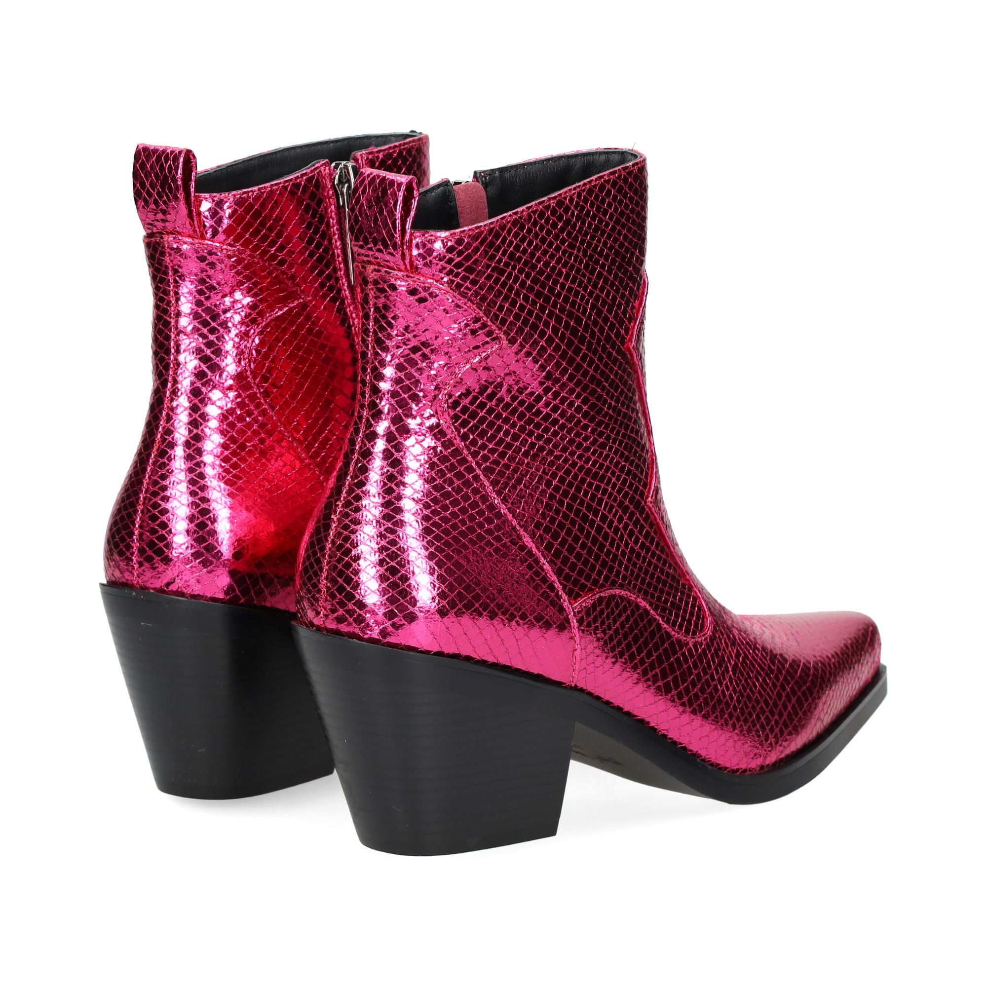 botin-cowboy-reptil-fucsia