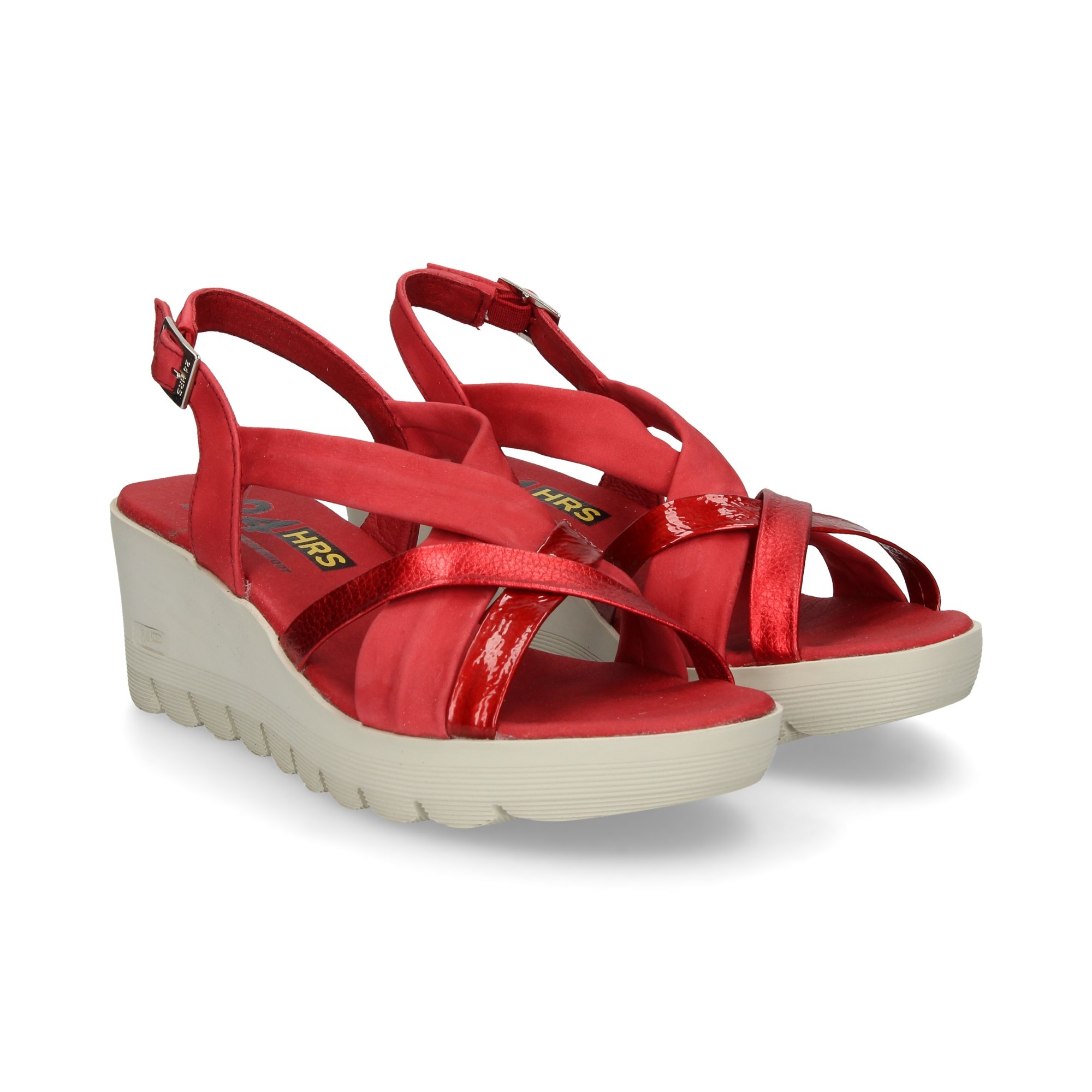 Sandalias 24 Hrs Cuña Calada Taupe