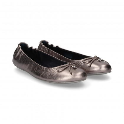 DANCER CHAPON LEATHER METALLIC SILVER