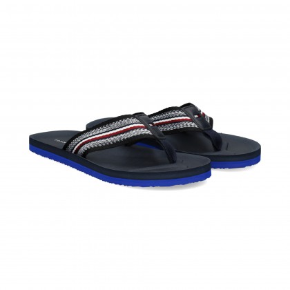 FLIP FLOP WEBBING RAYAS AZUL