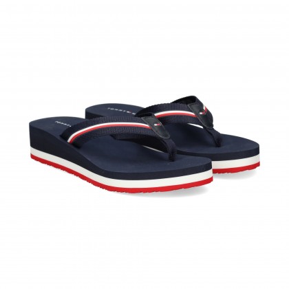 FLIP FLOP ALTA WEBBING ROJO+AZUL