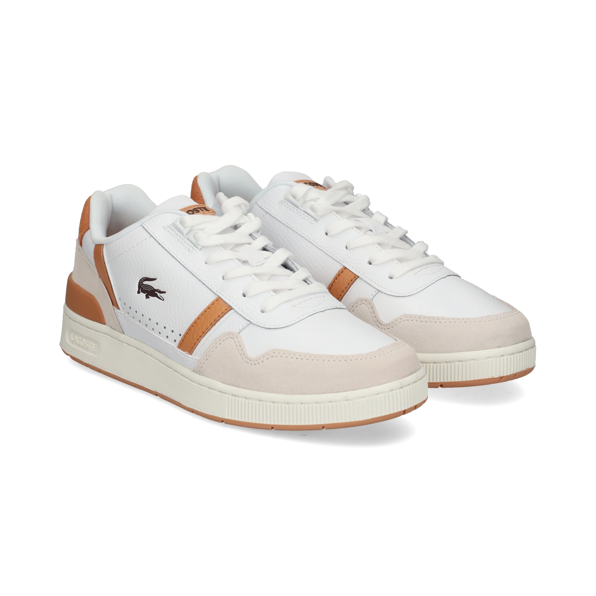 LACOSTE Herren Turnschuhe 47SMA0066 2J8 WHT/LT BRW