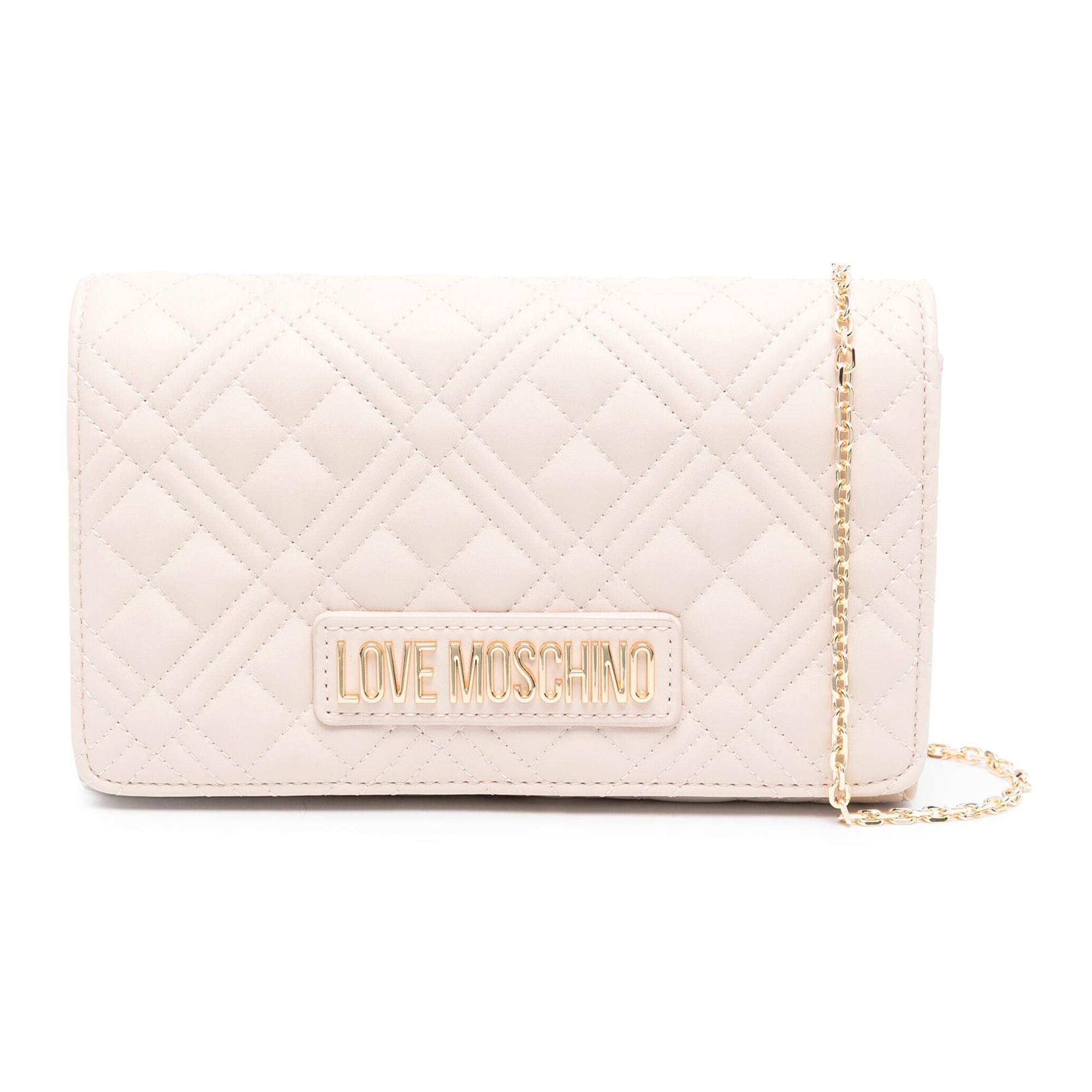 Borsetta Love Moschino clutch avorio trapuntata