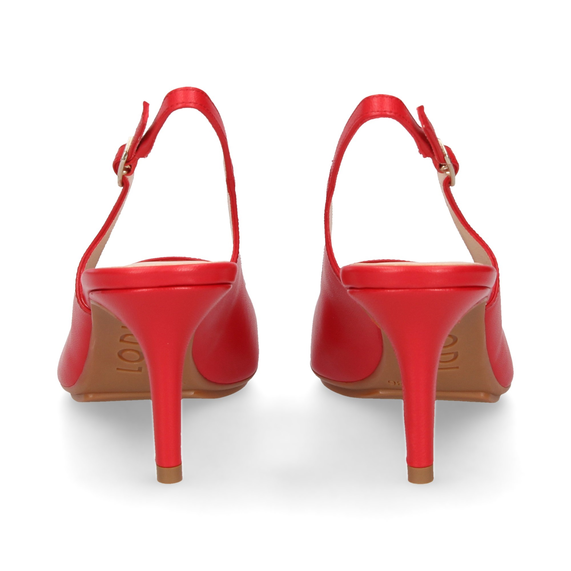 OPEN HEEL LOUNGE ROUGE CUIR ROUGE