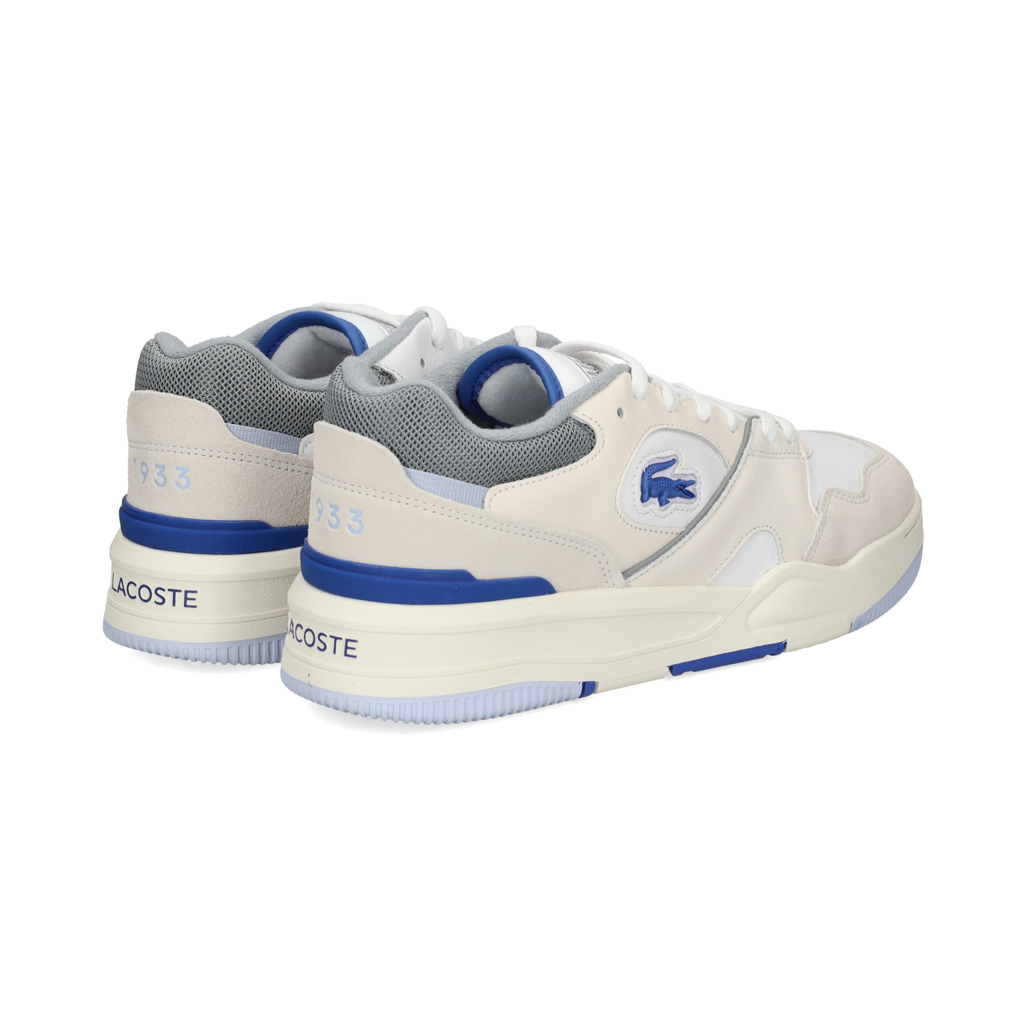 LACOSTE Men s sneakers 47SMA0062 1T3 WHT LT BLU