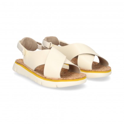 CROSS SANDALO BEIGE PELLE