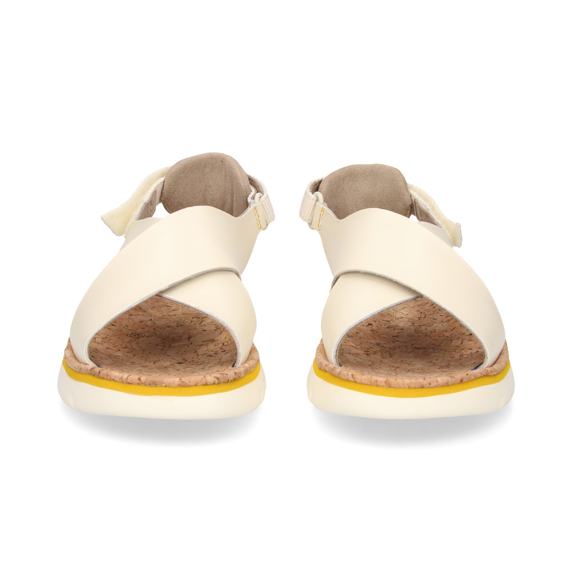 SANDALE CROISÉE CUIR BEIGE BEIGE