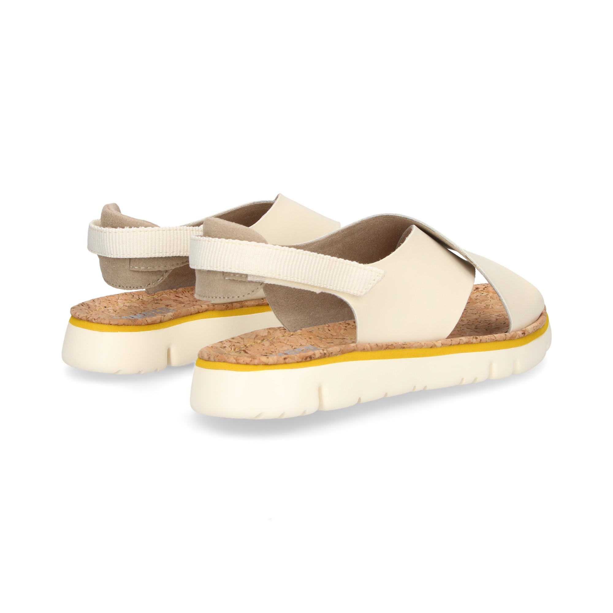 SANDALE CROISÉE CUIR BEIGE BEIGE