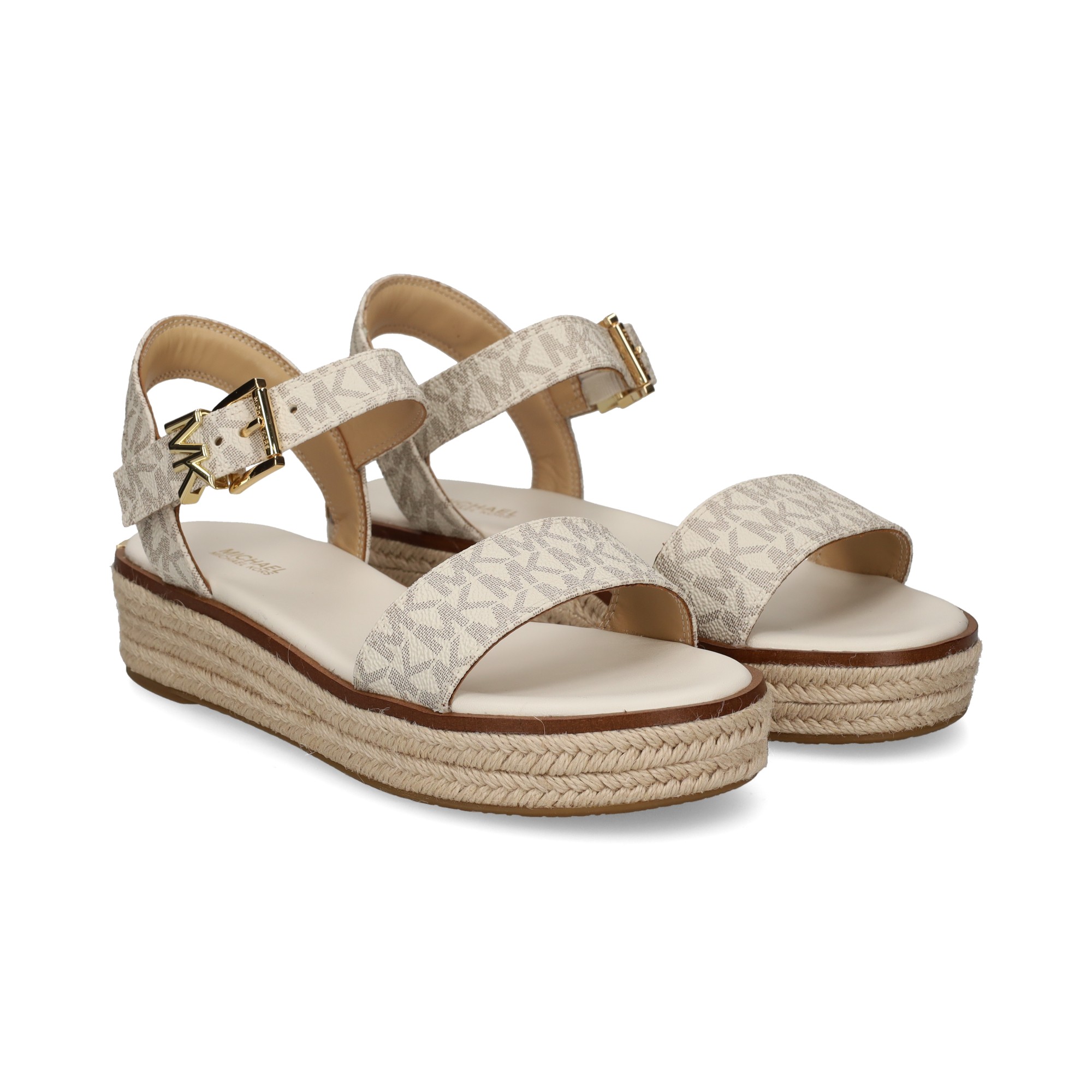 MICHAEL KORS Women's wedge sandals RICHIE ESPADRILLE 150 VANILLA