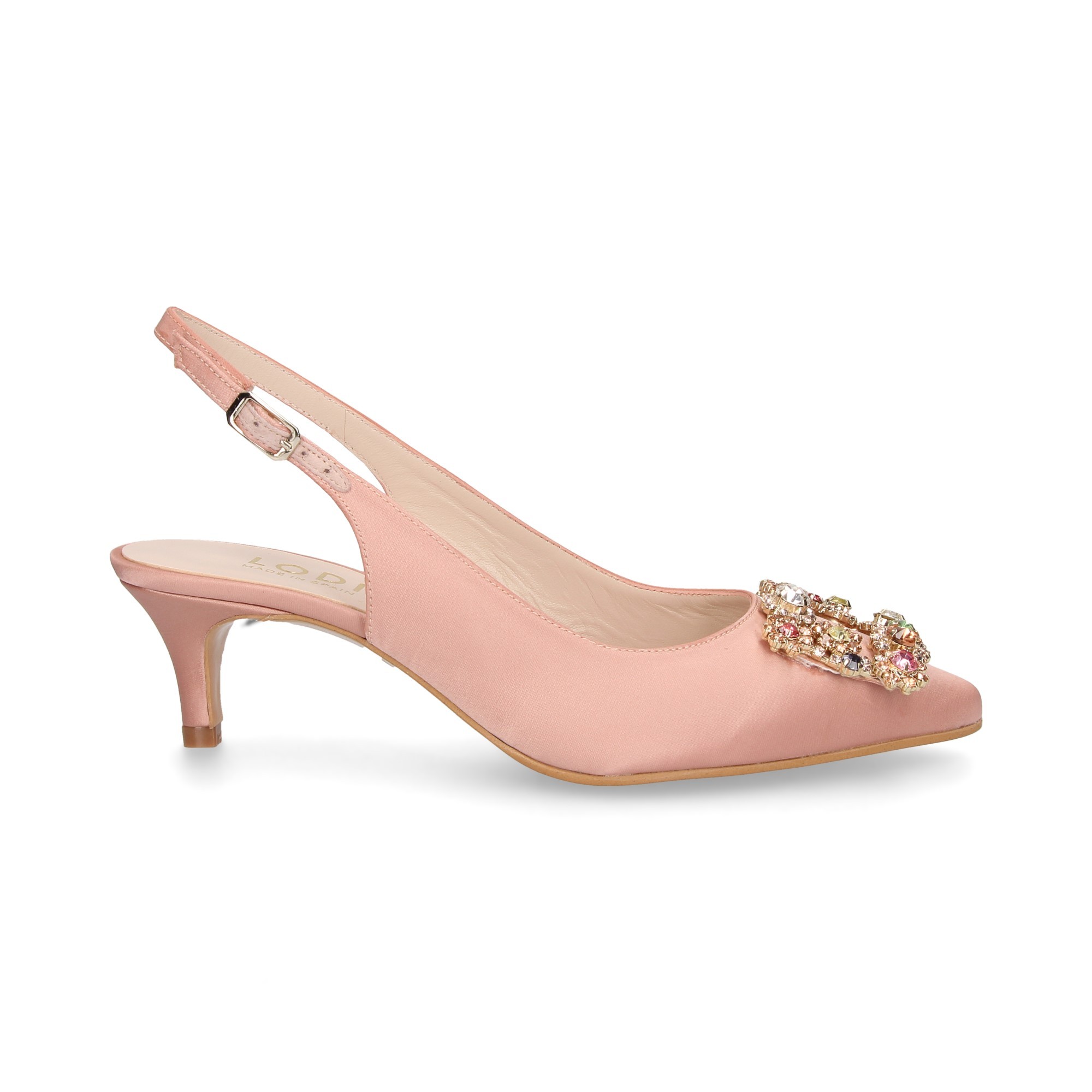 TALON OUVERT SALON ROSE CUIR ROSE