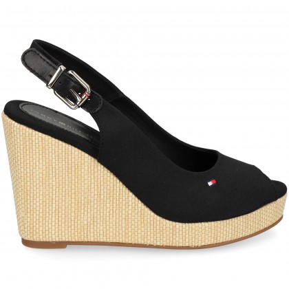 ABIERTO PUNTA Y TALON TEXTIL NEGRO BDS NOIR