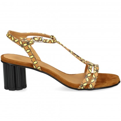 SANDALIA BEBE PRINT CUERO LEDER