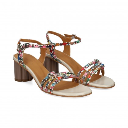 SANDALIA 3 HEBILLAS PRINT MULTICOLOR