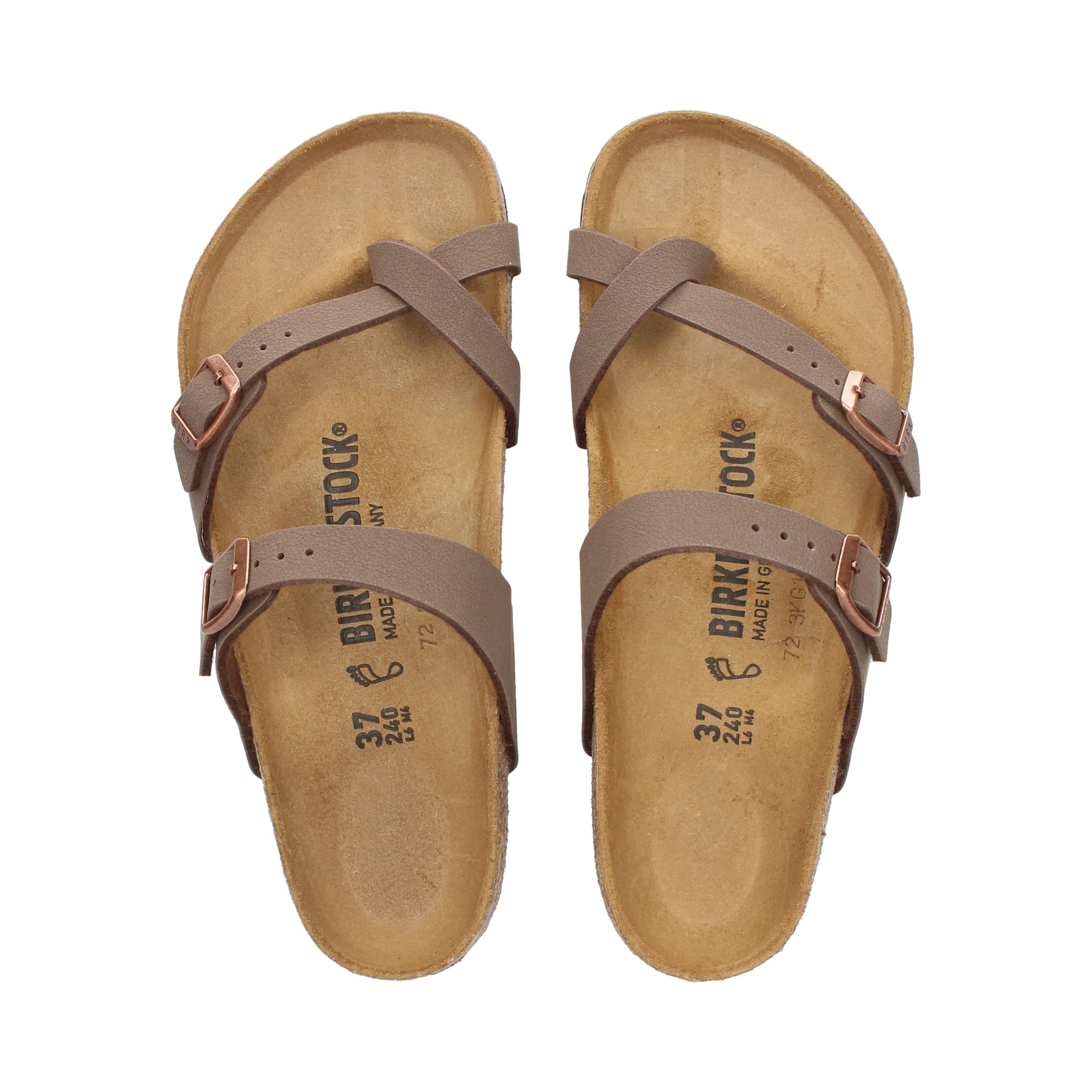 BIRKENSTOCK Sandales plates pour femmes Mayari BFBC MOCCA