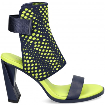 SANDALIA ANCHA TEJIDO LIMA LIME