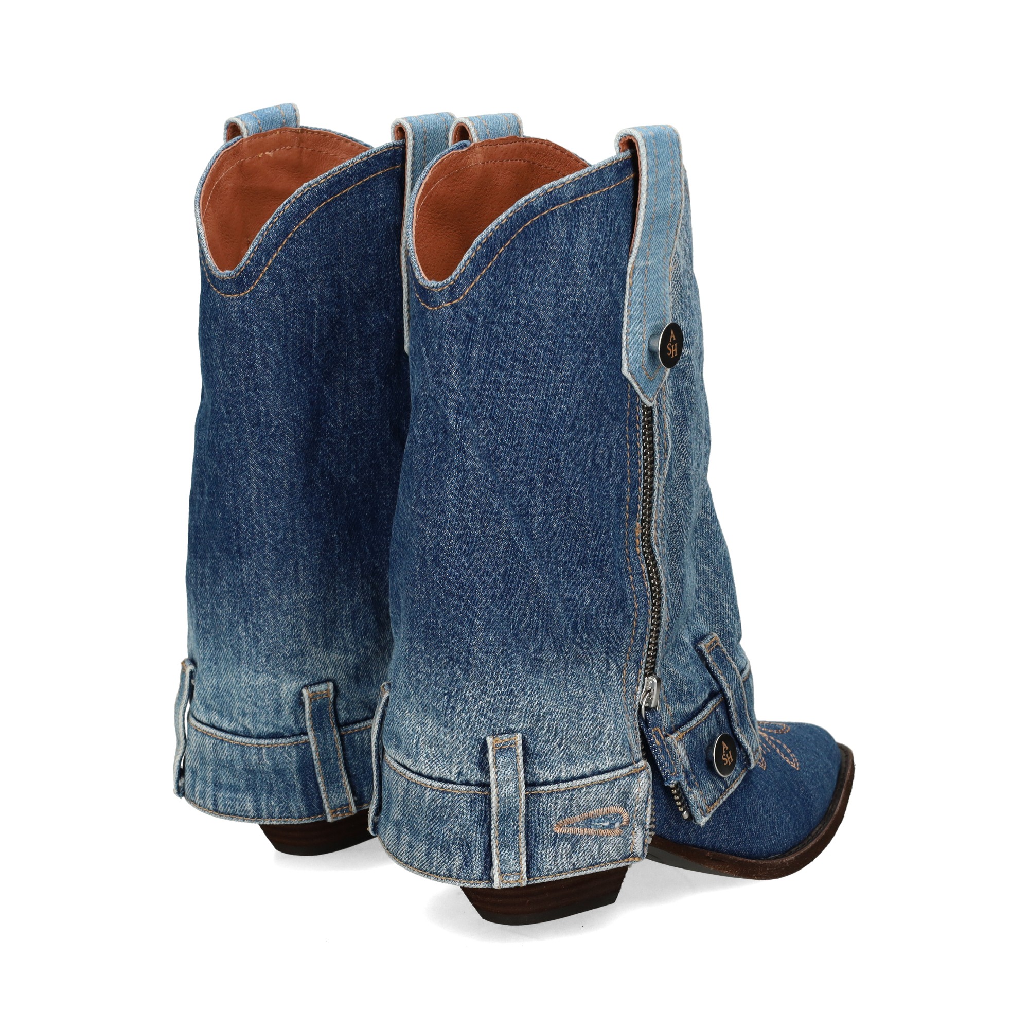 ASH Frauen Stiefel mit Absatz DAZED 01 DENIM BLUE