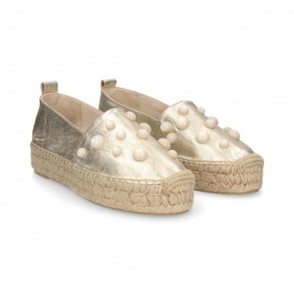 PLATINMETALLPERLEN ESPADRILLES