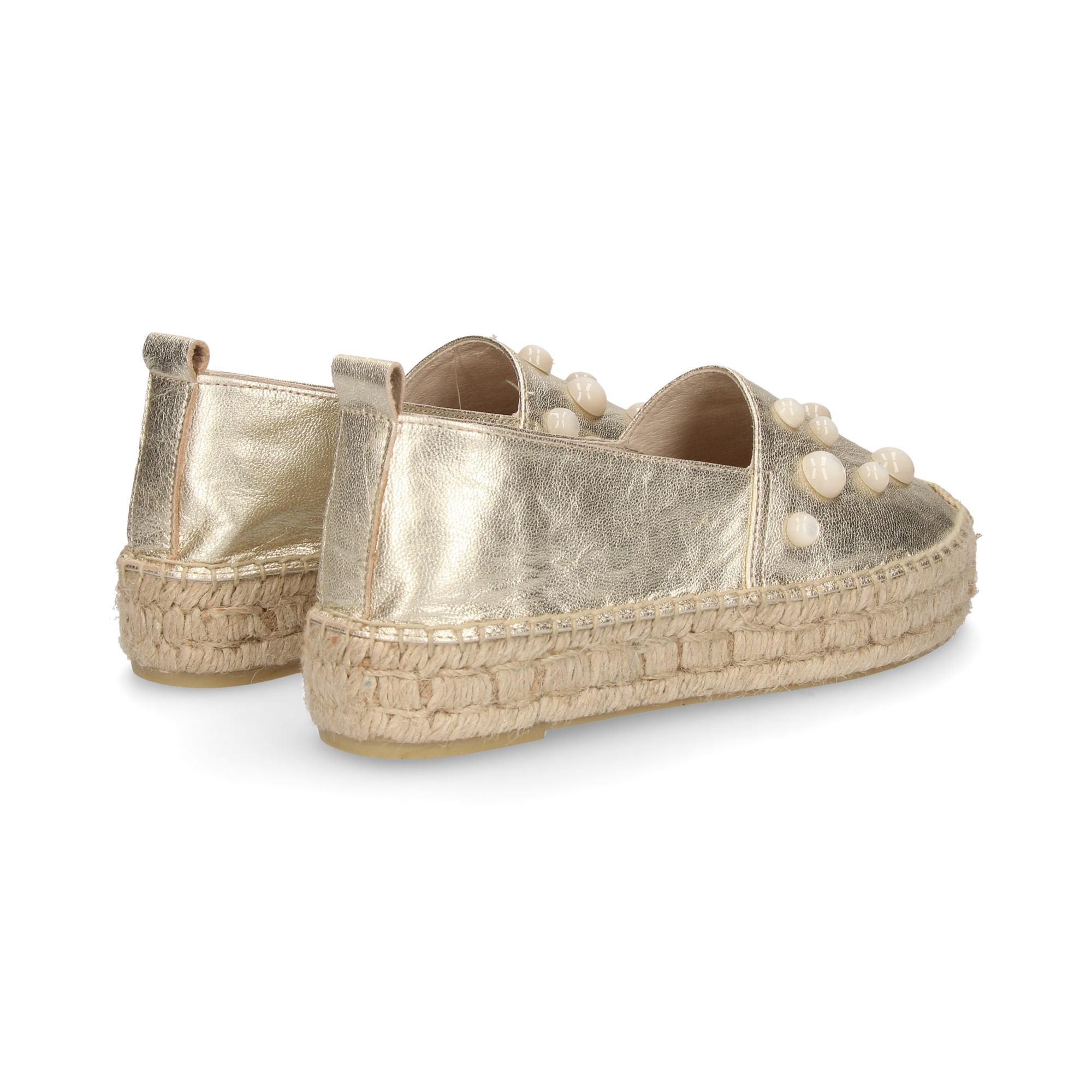 ESPADRILLAS METALLICHE IN PLATINO PERLA