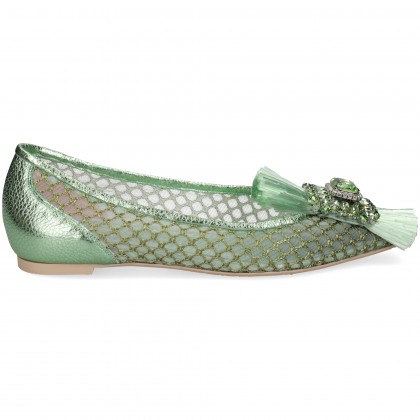 BAILARINA MALLA FLECOS+APLIQUE VERDE VERT