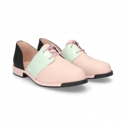 BLUCHER OFFENE SEITEN HAUT MULTI PINK