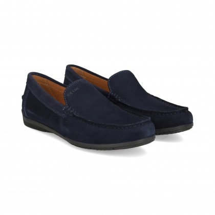 MOCASIN LISO ANTE AZUL