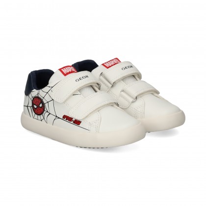 DEPORTIVO 2 VELCROS SPIDER-MAN BLANCO