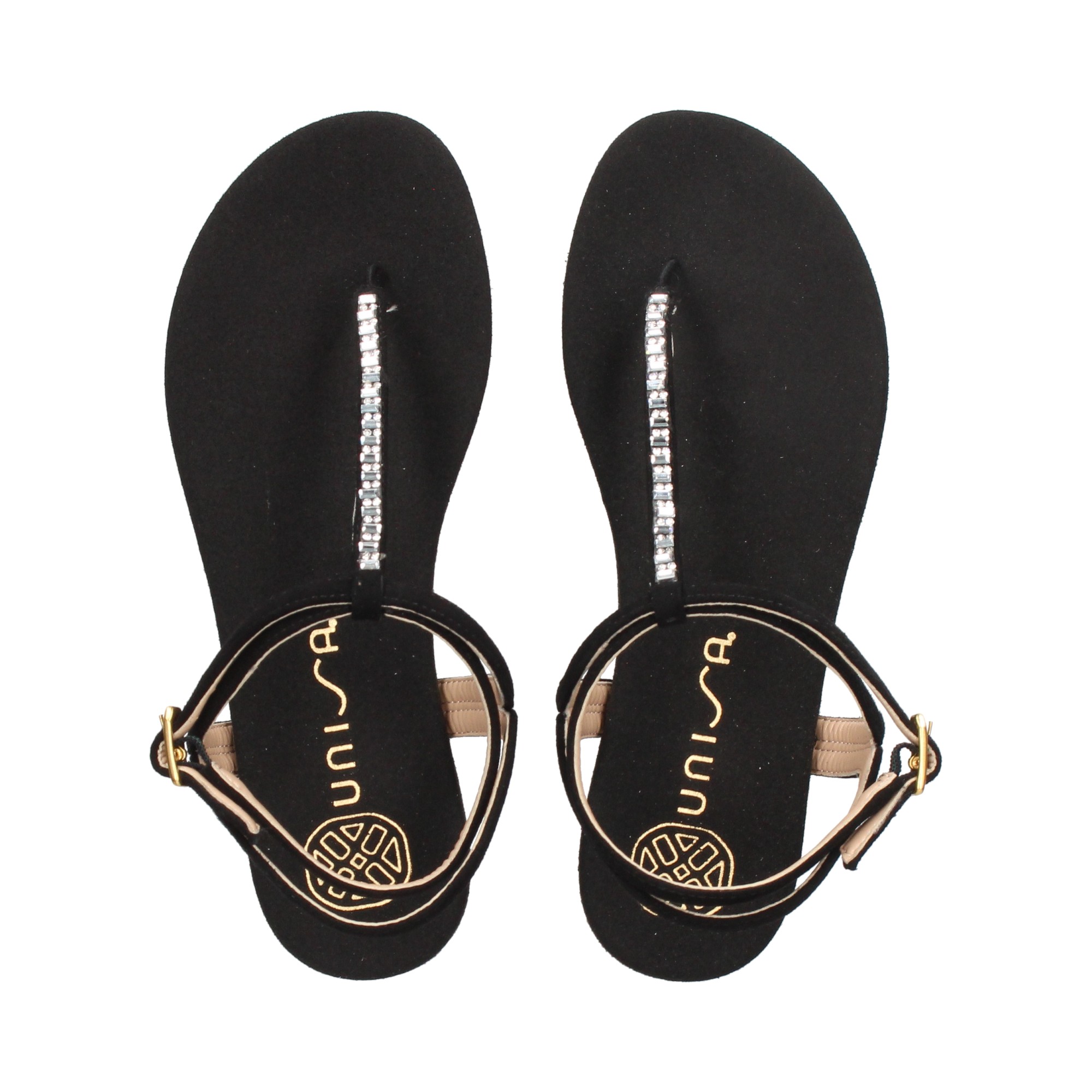 UNISA Women s Flat sandals CHARLE 24 KS NEGRO