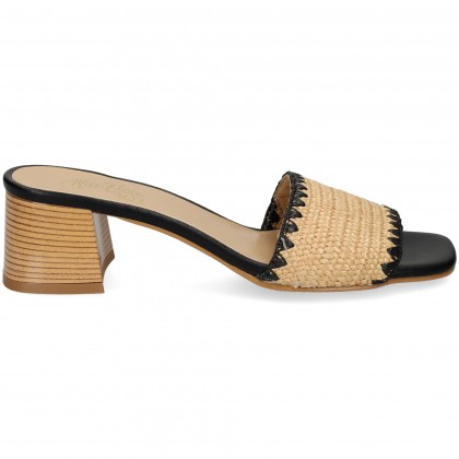 PALA RAFIA NEGRO+72 CAMEL/NEGRO