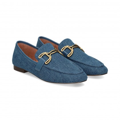 MOCASIN ESLABON TEXTIL JEANS