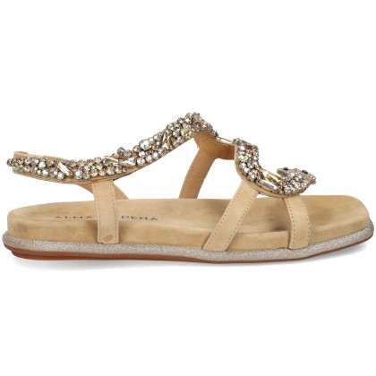 SANDALIA ONDA STRASS ANTE BEIGE Sand