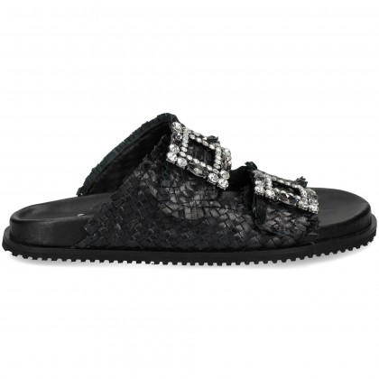 BIO 2 HEBILLAS TRENZADA NEGRO BLACK