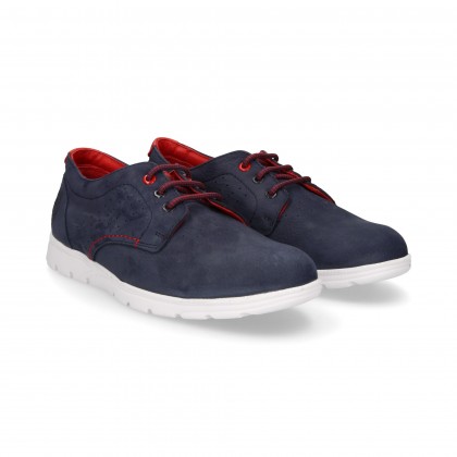 DEPORTIVA CORDONES NOBUCK MARINO