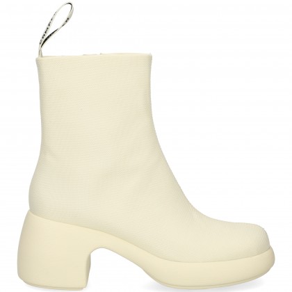 BOTIN PLATAFORMA TEXTIL BLANCO 002 WHITE