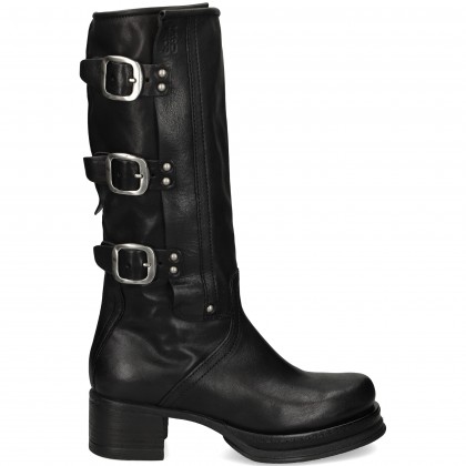 1/2 BOTA 3 HEBILLAS PIEL NEGRO NOIR