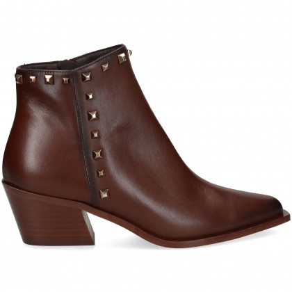 BOTIN COWBOY TACHAS PIEL MOKA Acajou