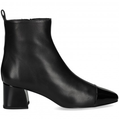 BOTIN CHANEL CHAROL+PIEL NEGRO PRETO