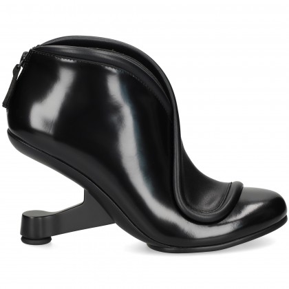 BOTIN CONTORNO ACOLCHADO PIEL NEGRO SCHWARZ
