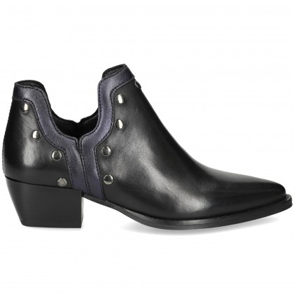 BOTIN COWBOY TACHAS PIEL NEGRO SCHWARZ
